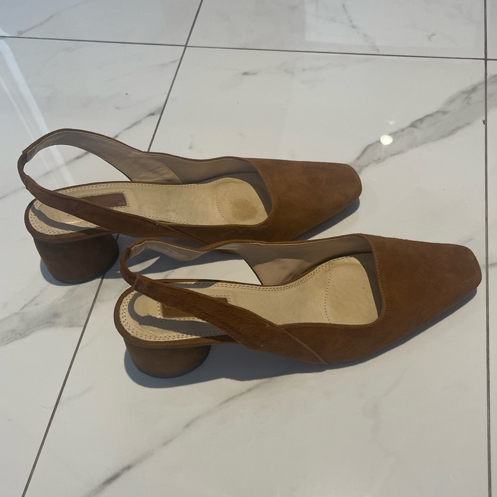 Topshop slingback shoes in Tan color Size 39